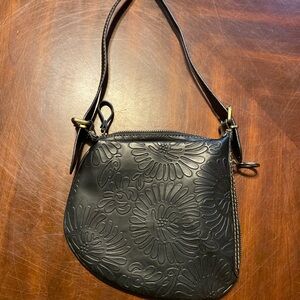 Nine West Black Embossed Belt Bag